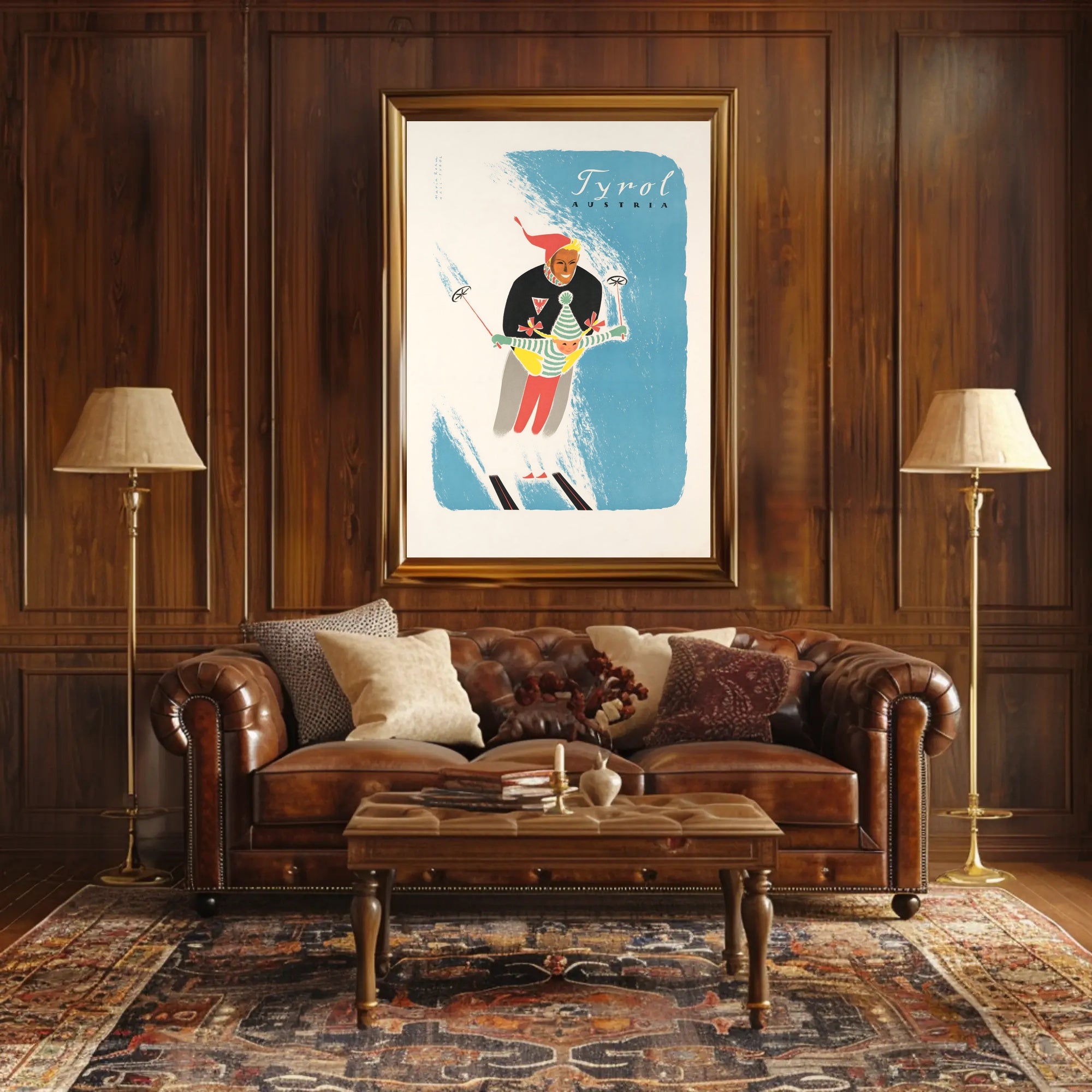 Skiing in Tyrol Poster PosterGoat