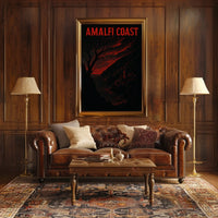 Amalfi Coast Dramatic Landscape Poster Wall Art Decor