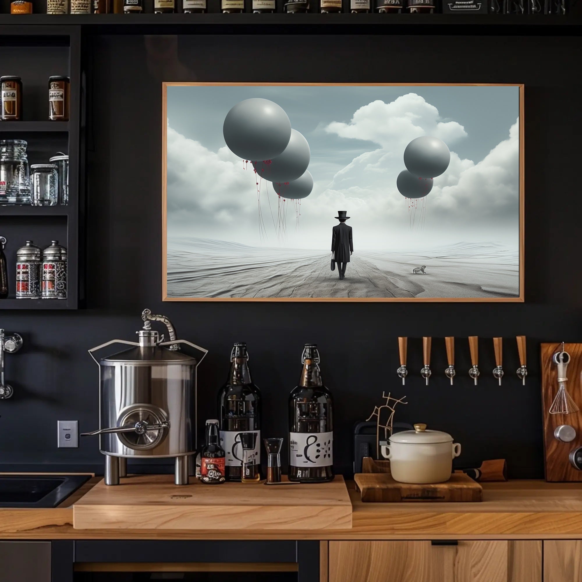 Surreal Journey in a Futuristic Sci-Fi Poster