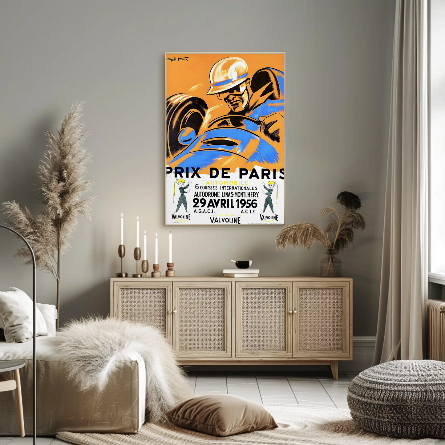 Prix de Paris – 1956 Valvoline Race Poster