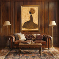 Silhouette Gold Poster Minimalist Abstract Wall Art