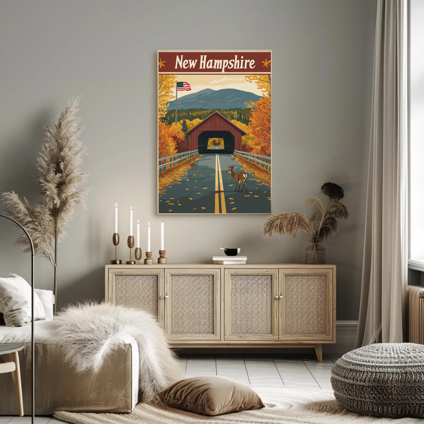 New Hampshire Vintage Poster
