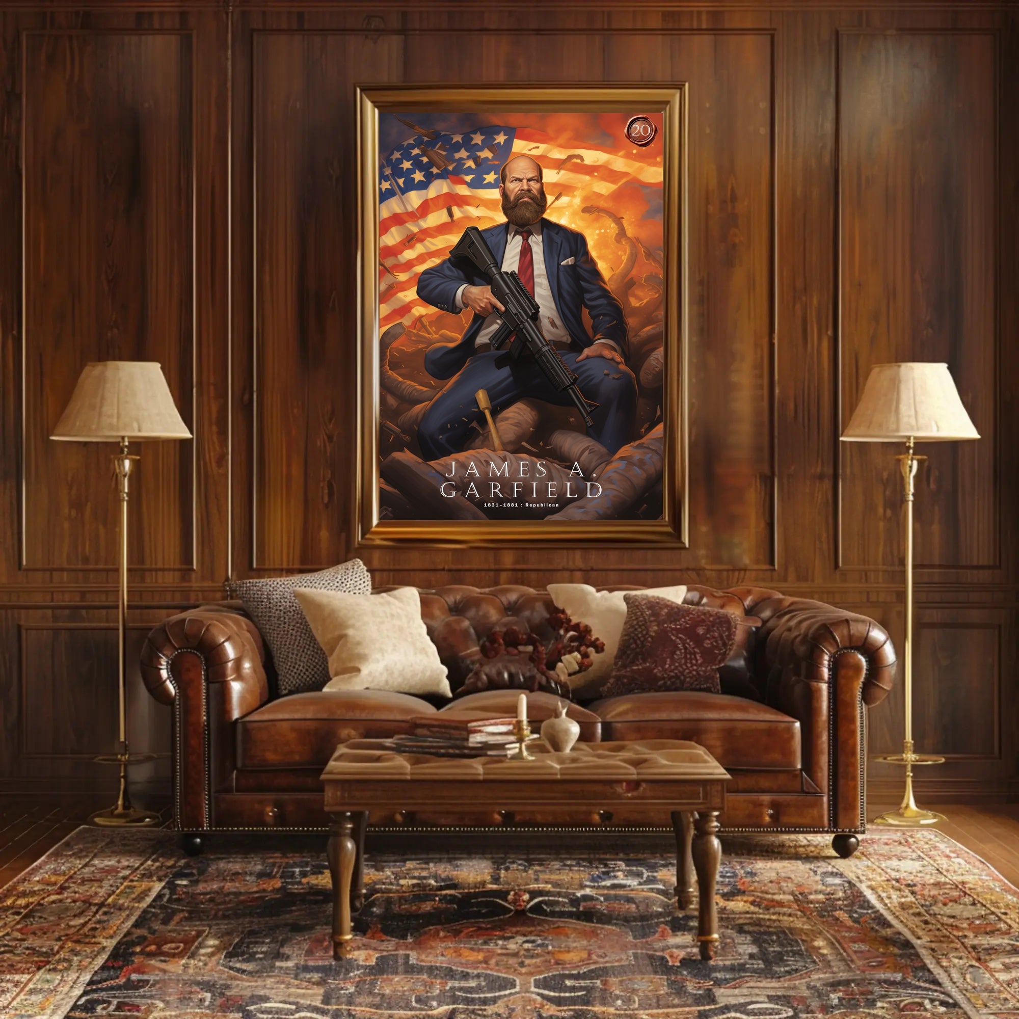 James A. Garfield: A Bold Depiction Poster