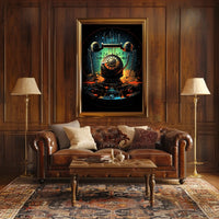 Retro Futurism The Evolution of Communication Poster