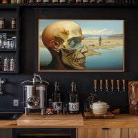 Surreal Desert Skull Fantasy Art Poster
