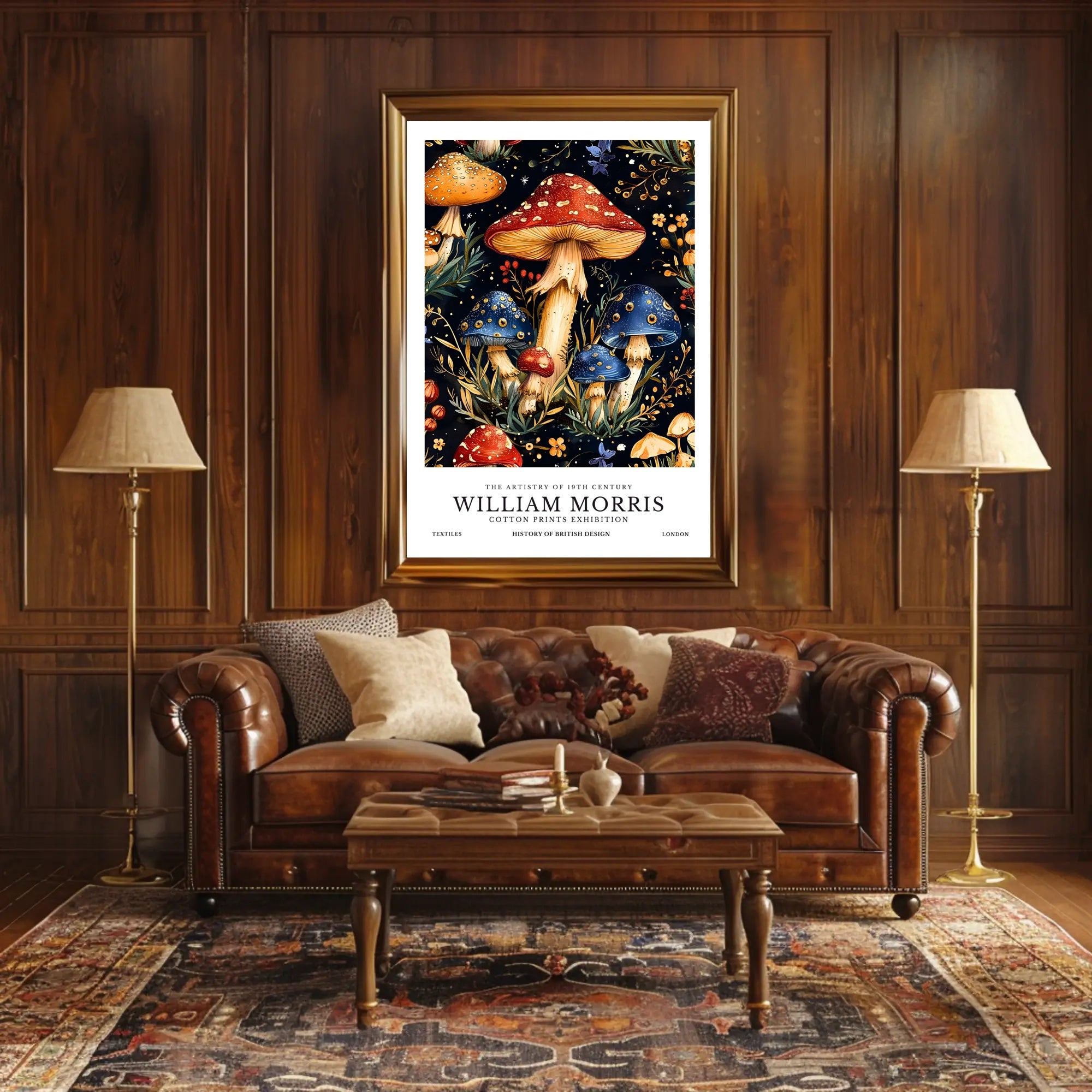 William Morris Cotton Prints Exhibition Poster