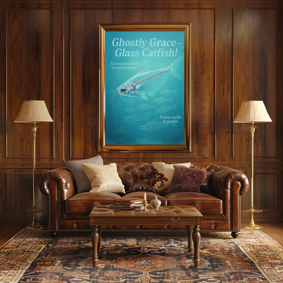 Ghostly Grace Glass Catfish Poster