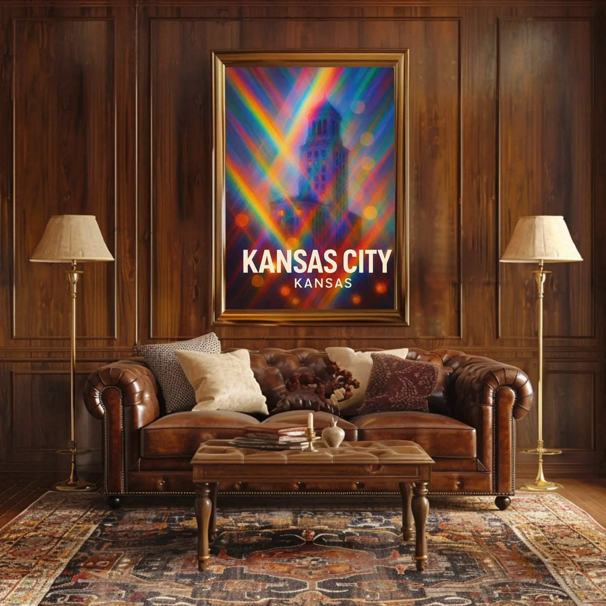 Kansas City Abstract Surrealism Urban Dreamscape Poster