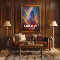 Kansas City Abstract Surrealism Urban Dreamscape Poster