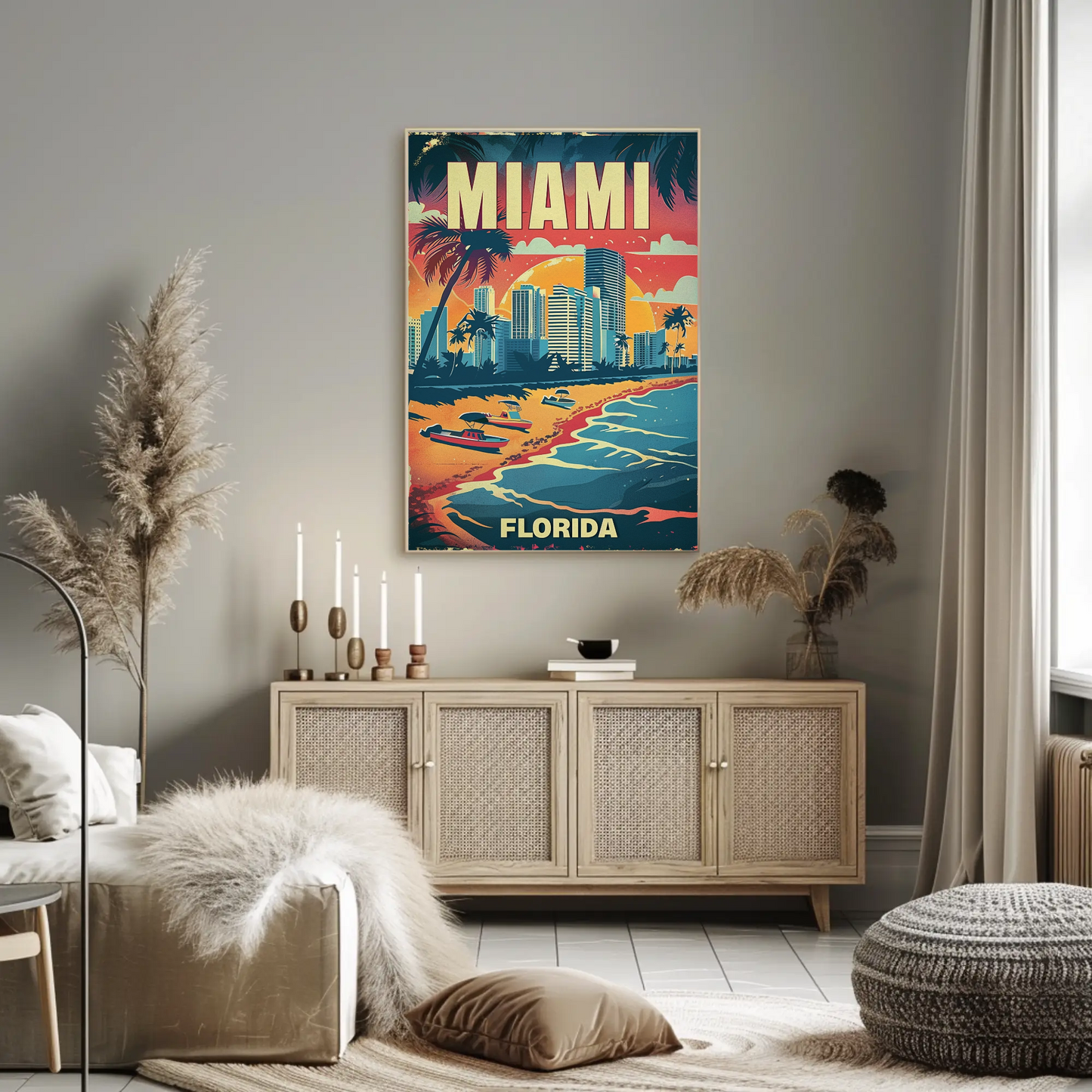Miami Florida Vintage Poster