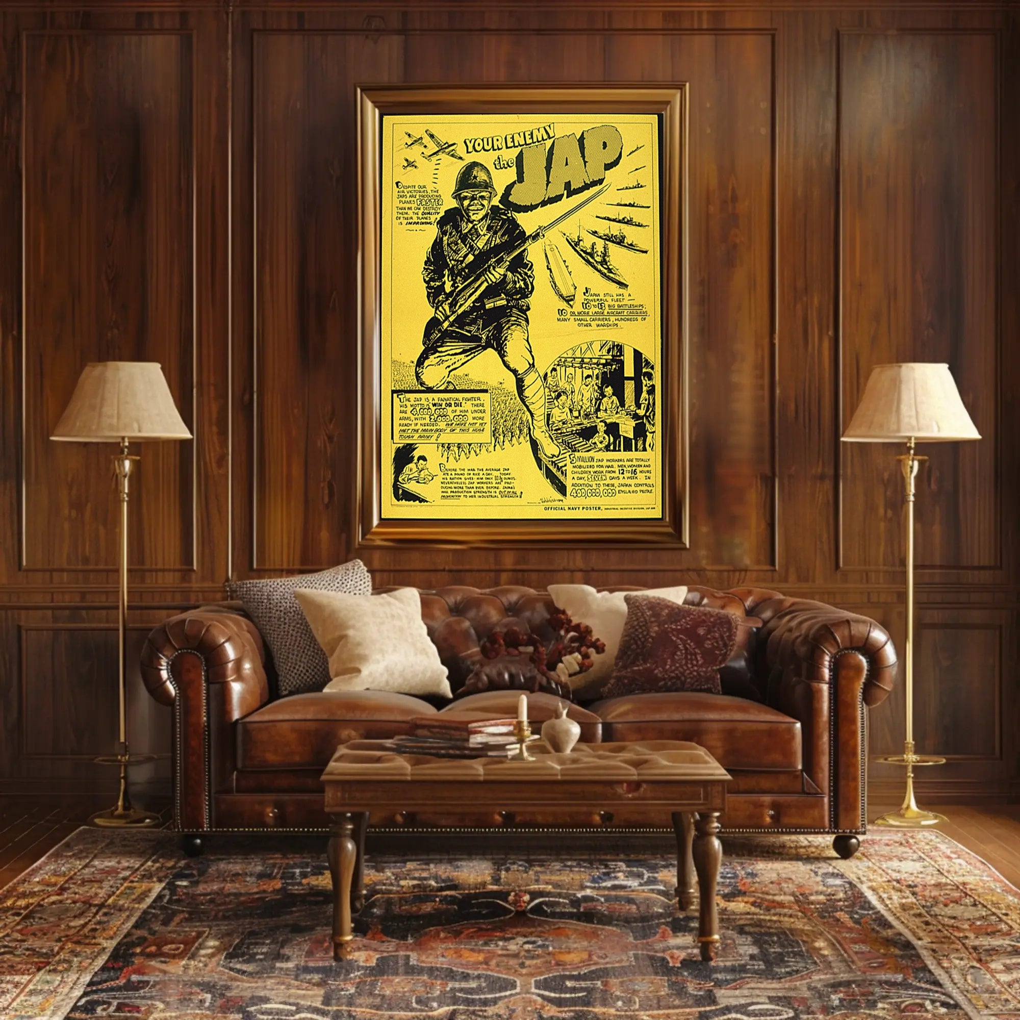 World War II Japan Enemy Propaganda Poster