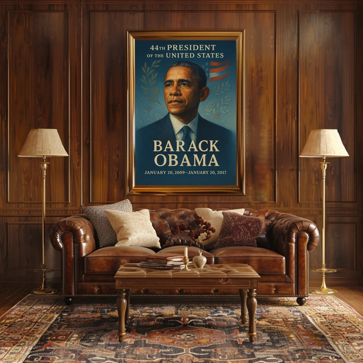 Obama Inspirational Leadership Historical Presidential Poster