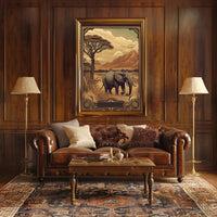 Majestic Savannah Elephant Poster