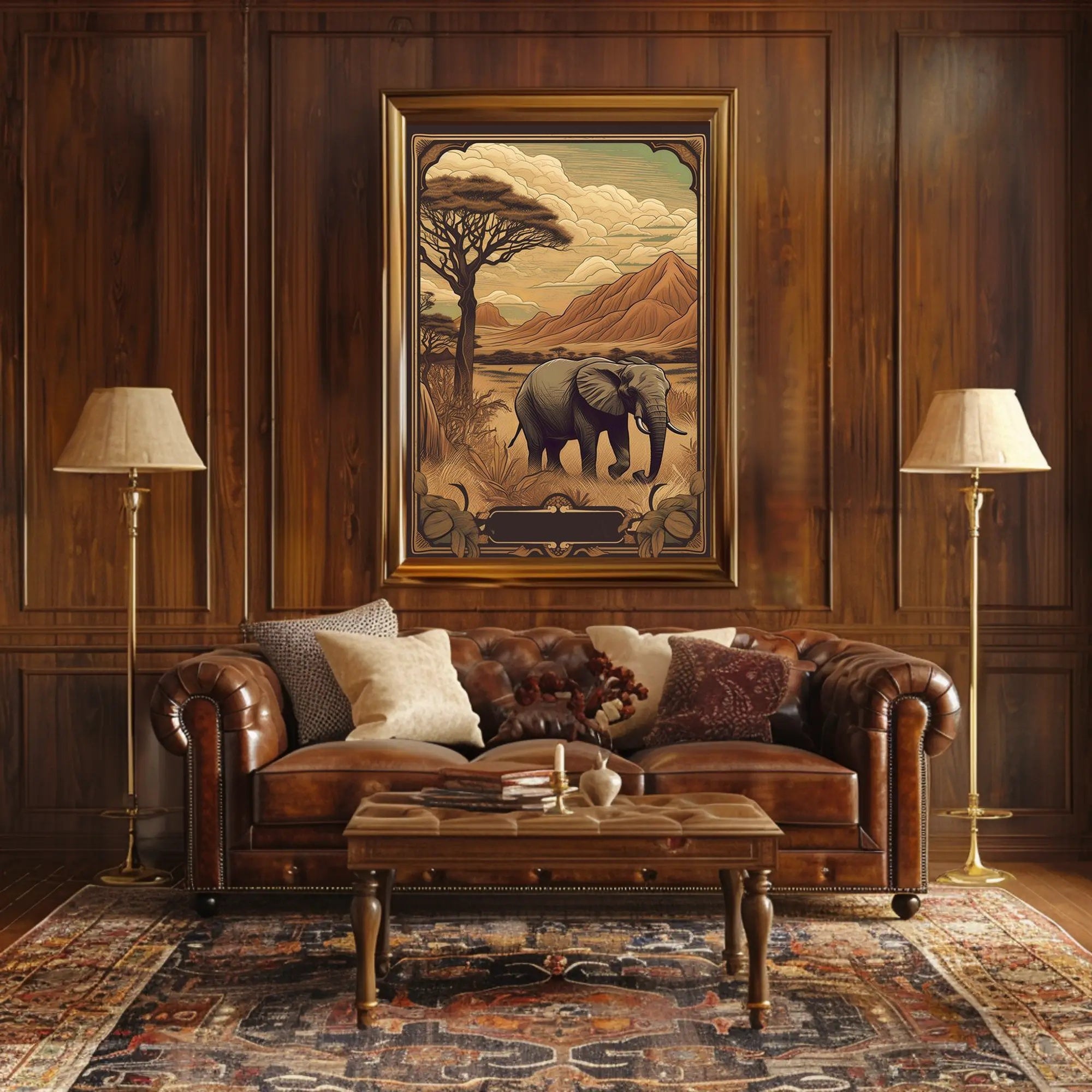 Majestic Savannah Elephant Poster
