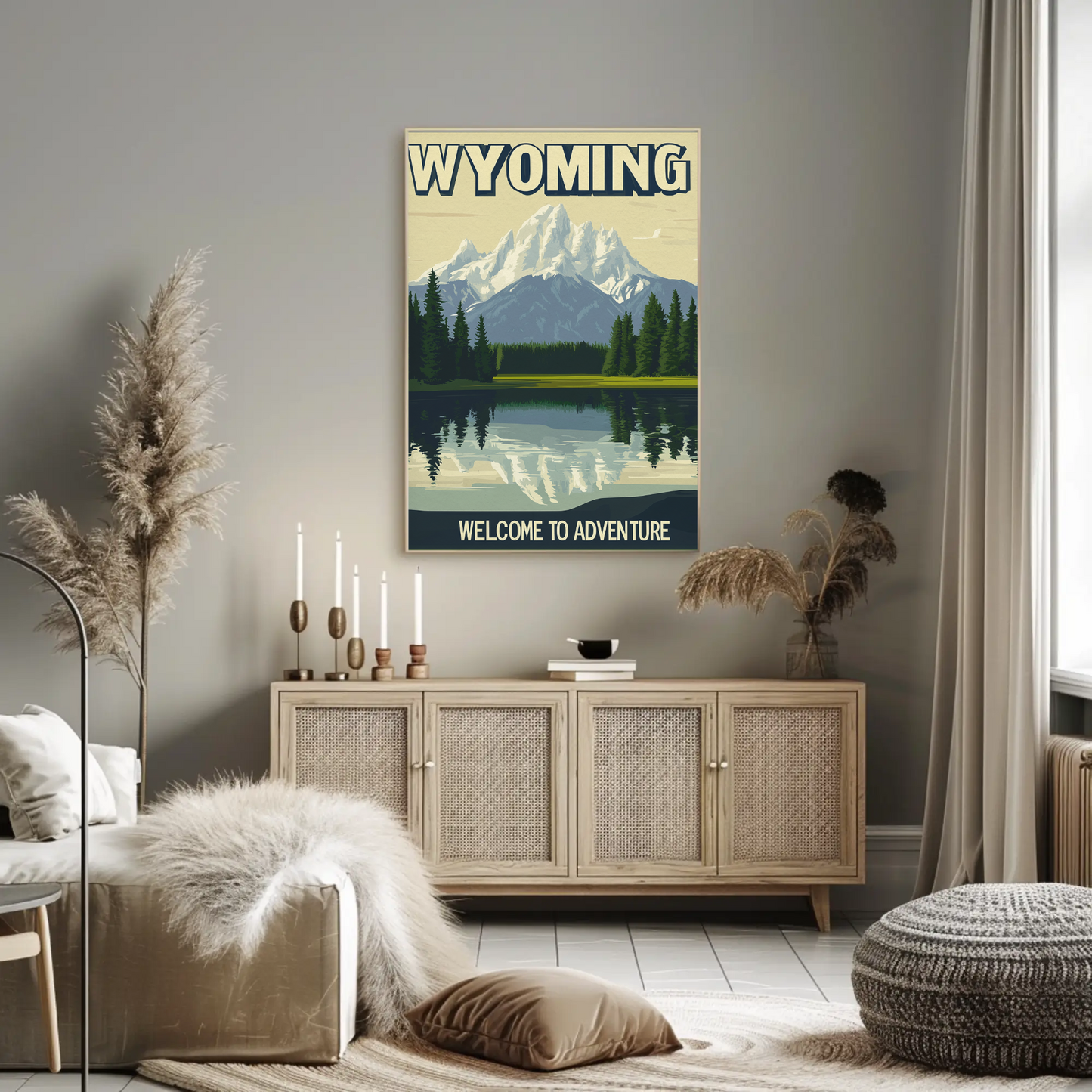 Wyoming Adventure Vintage Poster