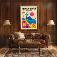 Bora Bora Island Abstract Poster PosterGoat