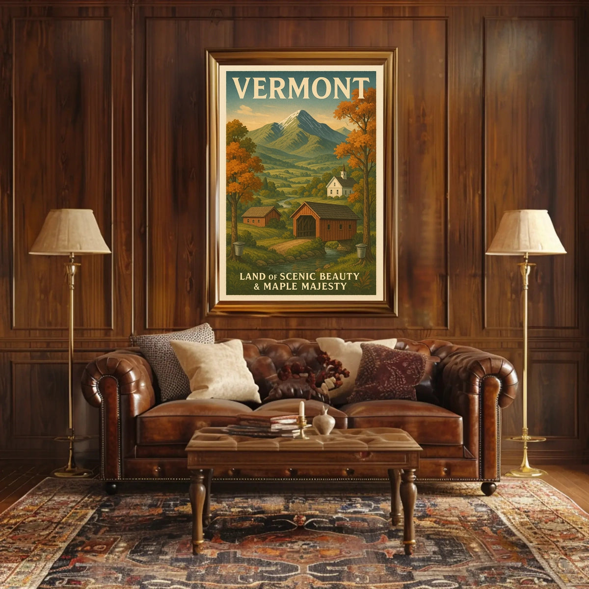 Vermont Land of Scenic Beauty Poster