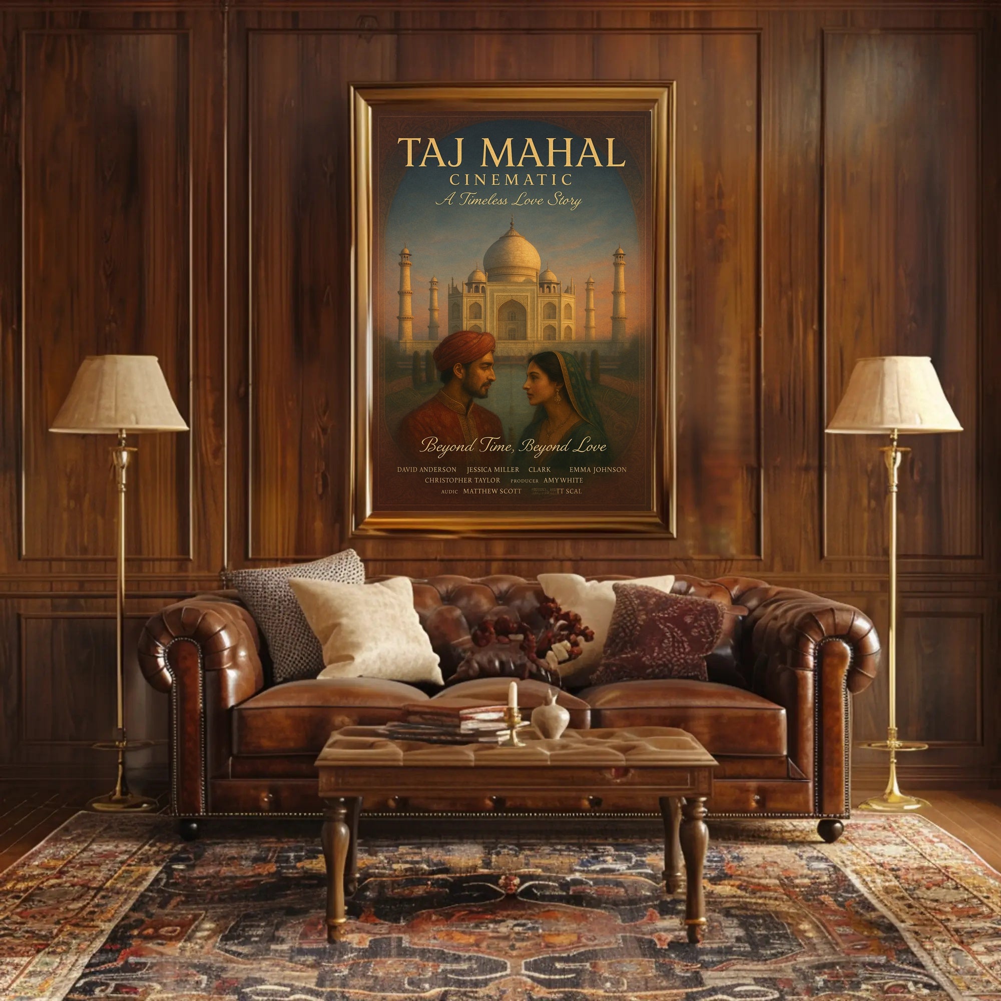 Taj Mahal Cinematic A Timeless Love Story Poster PosterGoat