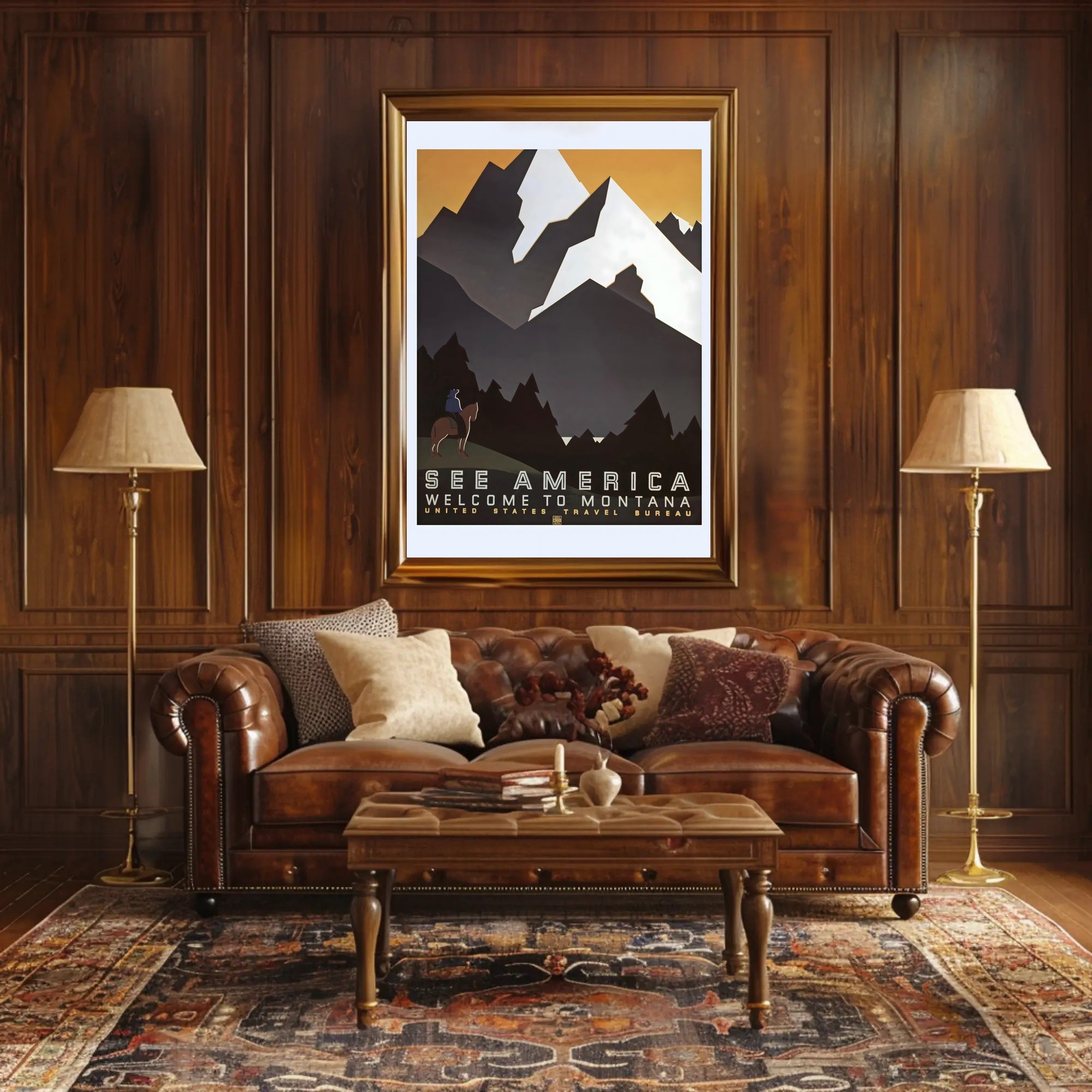 Montana Scenic Vista Vintage Travel Advertisement Travel Poster