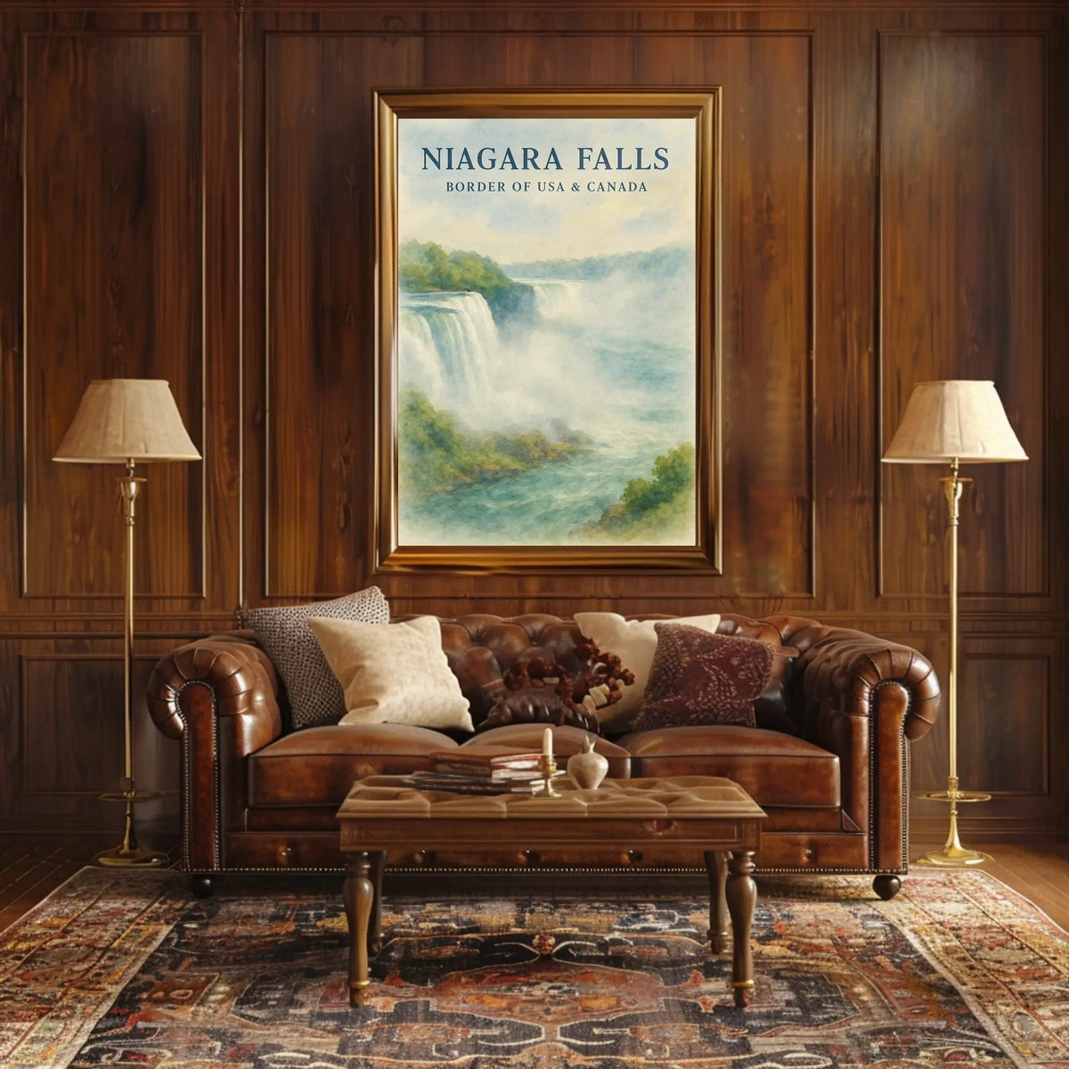 Niagara Falls Watercolor Dreamland National Park Poster