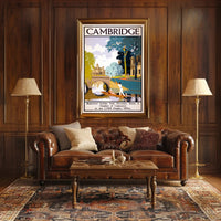 Cambridge Scenic Vintage Travel Poster PosterGoat