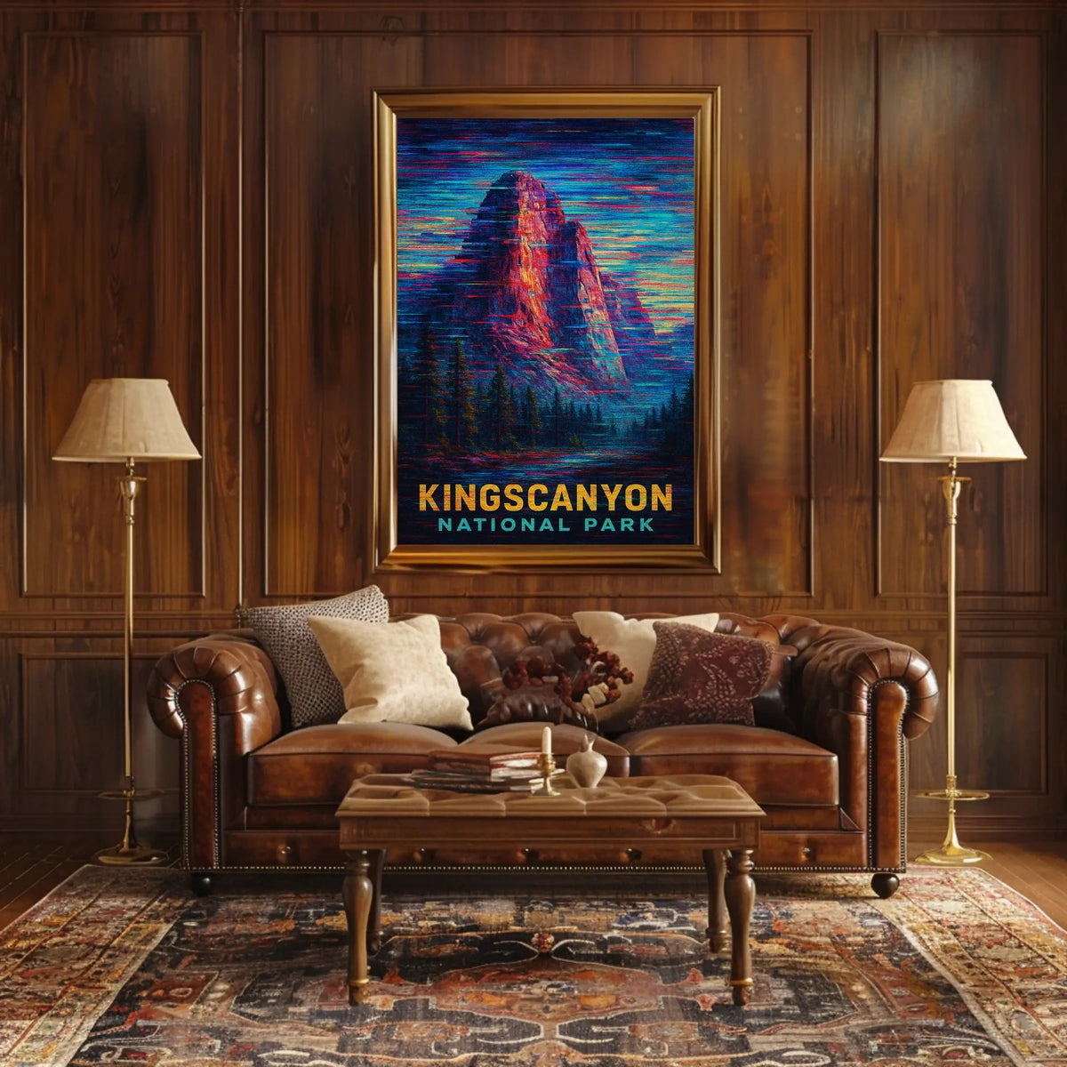 Vintage Wanderlust Kings Canyon National Park Poster