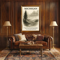 Michigan The Great Lakes State Poster PosterGoat