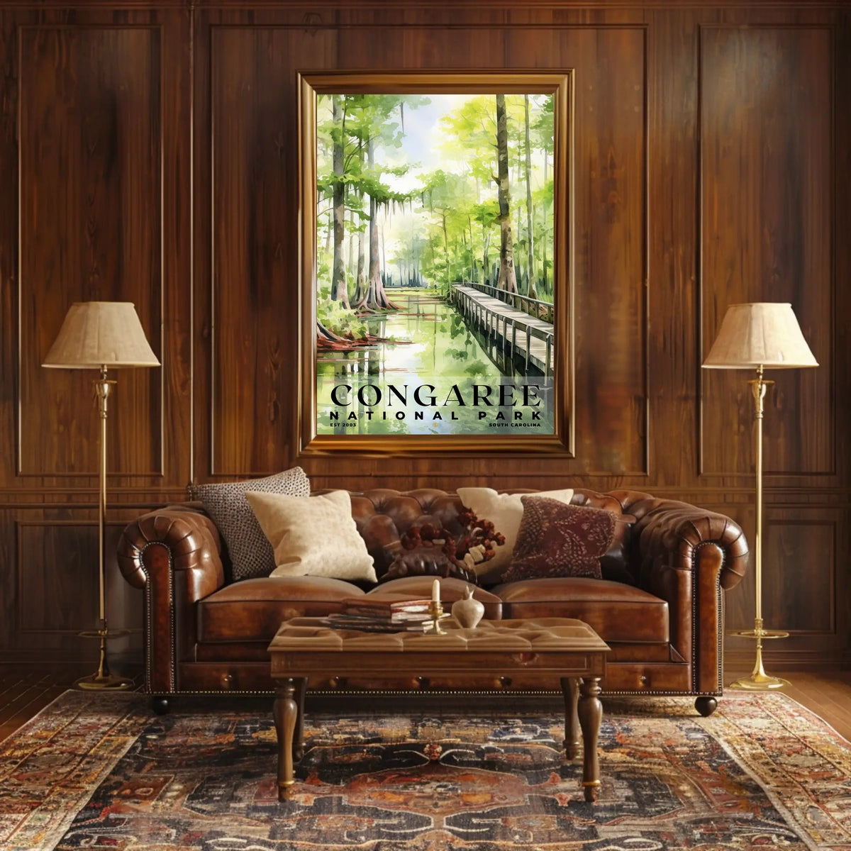Congaree Watercolor Wall Art Poster