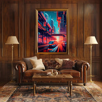 Futuristic Urban Transit Poster