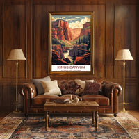 Kings Canyon Vintage National Park Poster