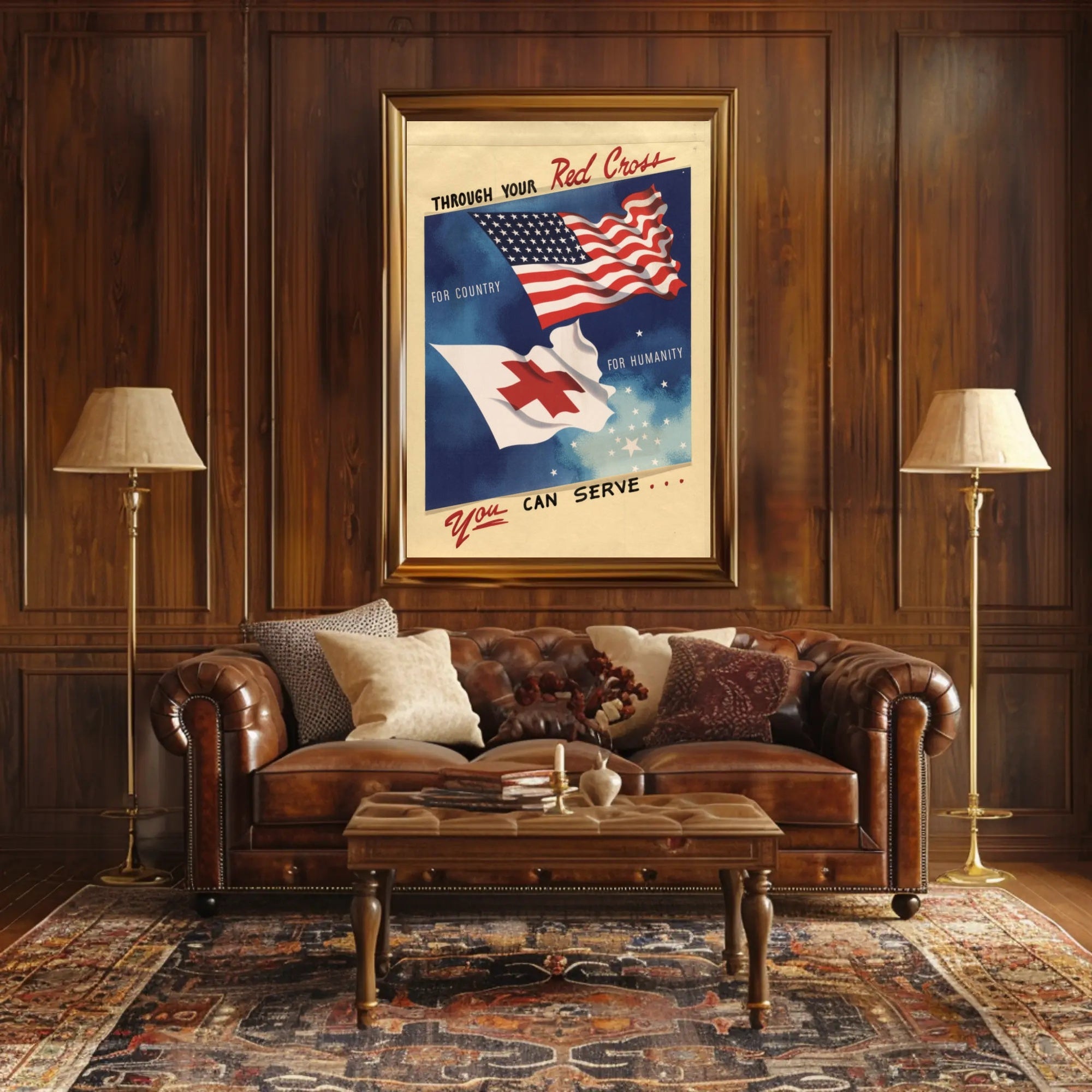 Serve Through the Red Cross Poster PosterGoat