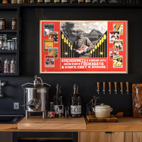 Red Army Soldier Spread Books for Light and Knowledge Poster