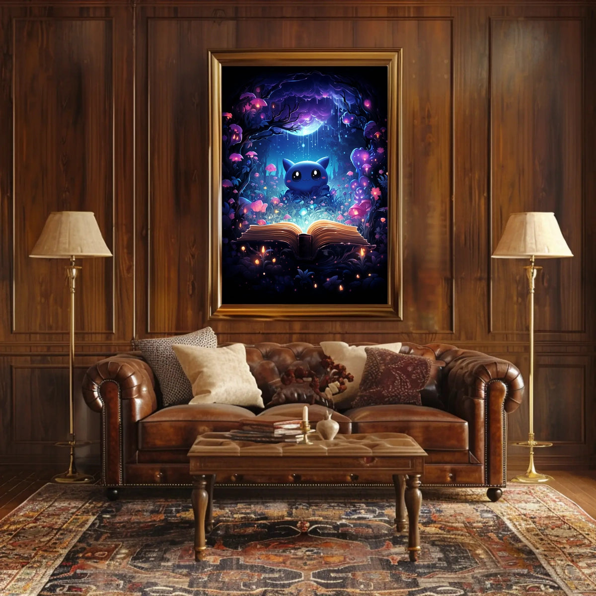 Enchanted Night Mystic Forest Surrealism Dreamers Poster