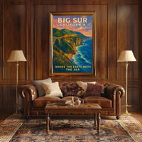 Big Sur Poster Wall Art For Nature Lovers Coastal Serenity