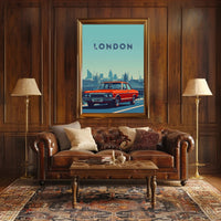 London Architectural Skyline Artistic Travel Poster