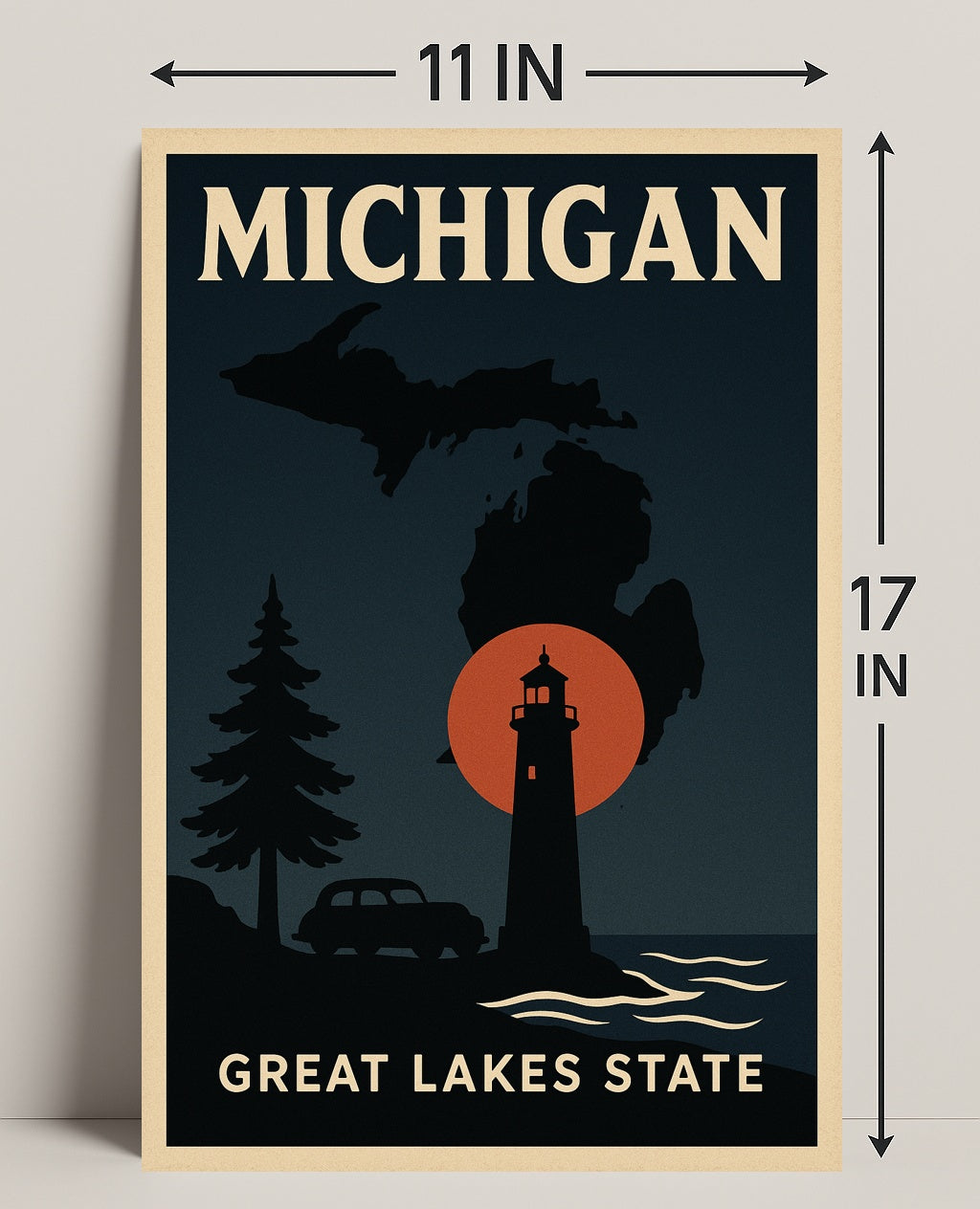 Michigan Great Lakes State Poster PosterGoat
