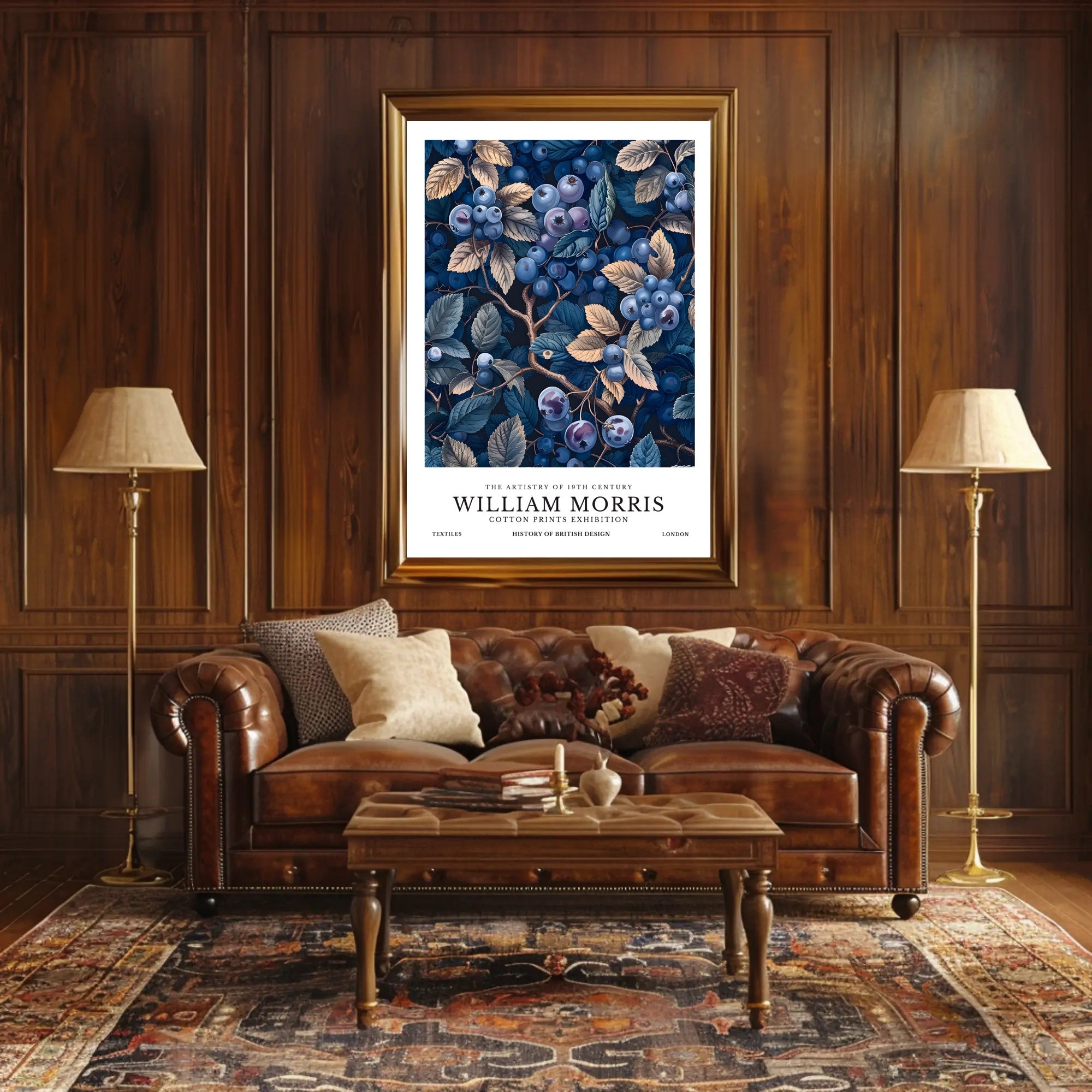 William Morris Cotton Prints Exhibition Poster