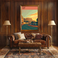 Rome Colosseum Urban Landscape Travel Poster