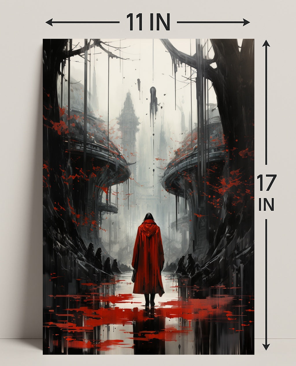 The Red Cloak In A Dystopian Realm Poster