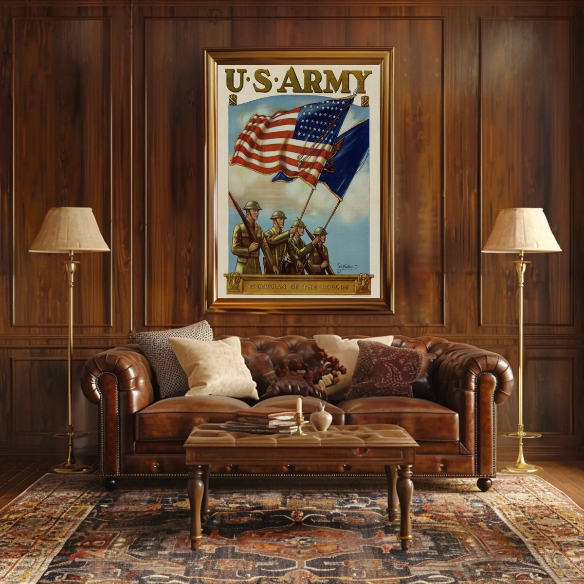 U.S. Army Patriotic Vintage Military Recruitment Poster