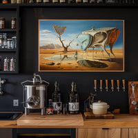 Surreal Dreamscape in a Desert Artistic Poster