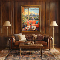 Cozy Houston Living Room View Poster