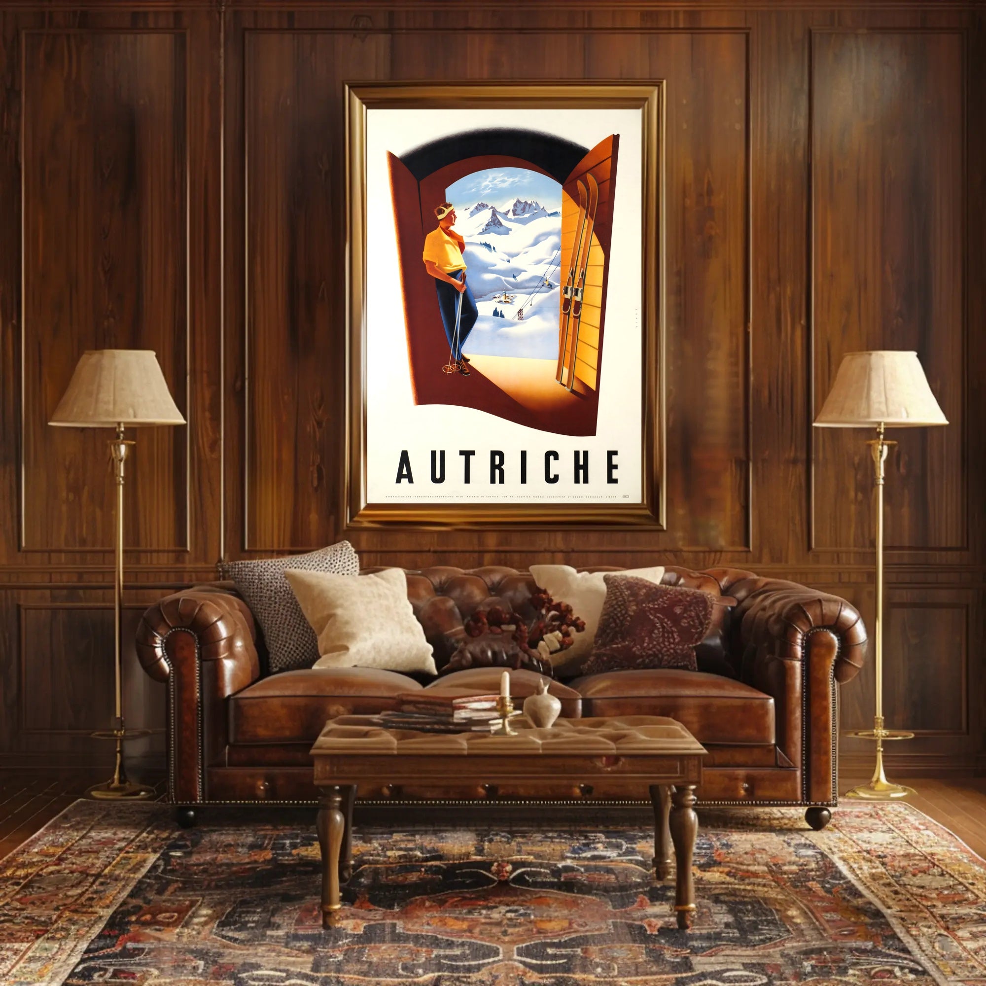 Skiing in Austria Poster PosterGoat