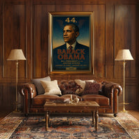 Barack Obama's iconic 44th Presidential portrait poster