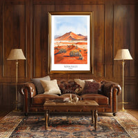 Sossusvlei Namibia Desert Watercolor Travel Poster PosterGoat