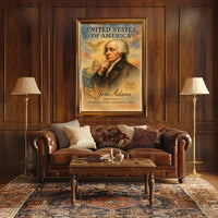John Adams Early U.S. Presidency Historical Poster