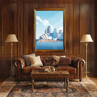 Sydney Opera House Modern Art Poster Print