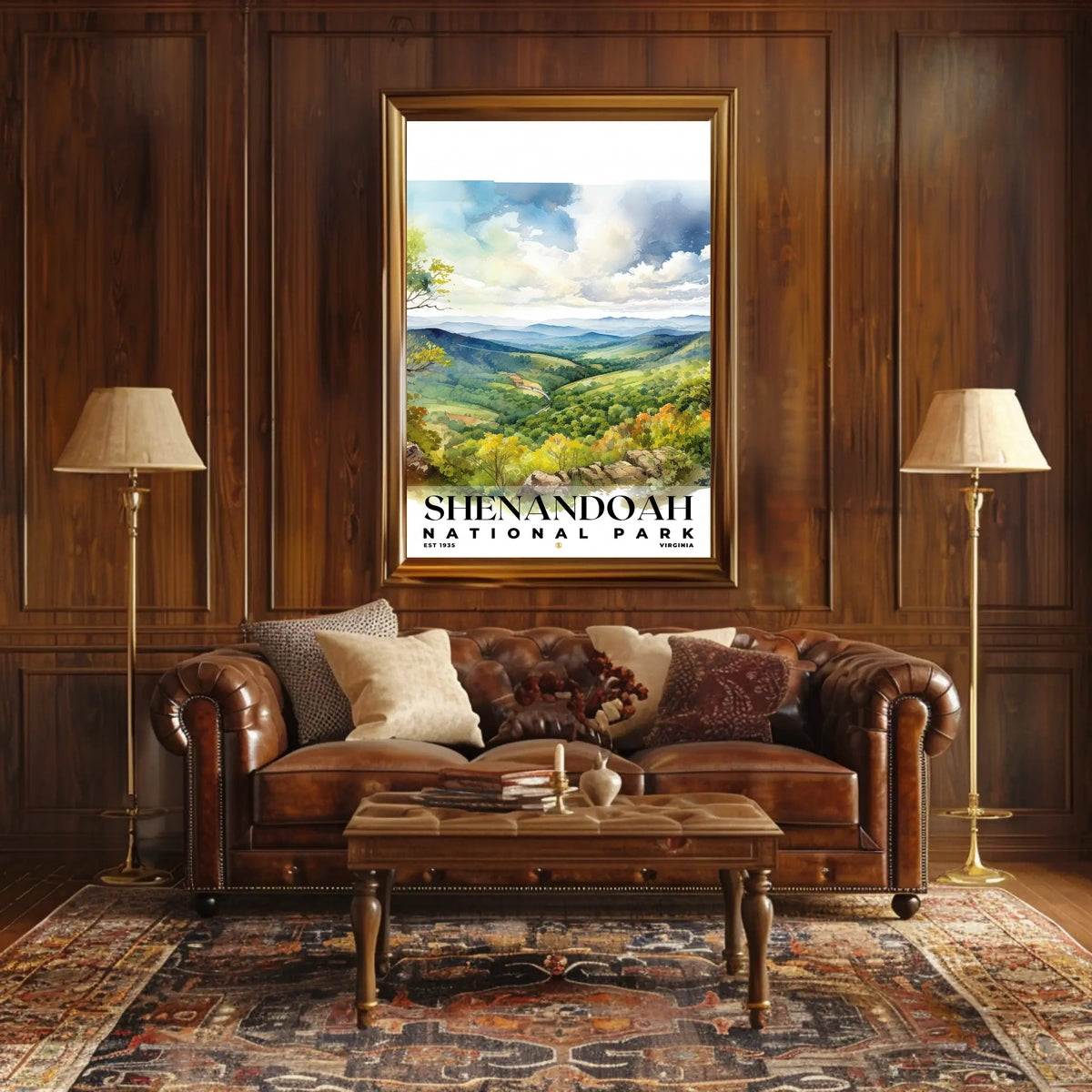 Shenandoah Watercolor Wall Art Poster
