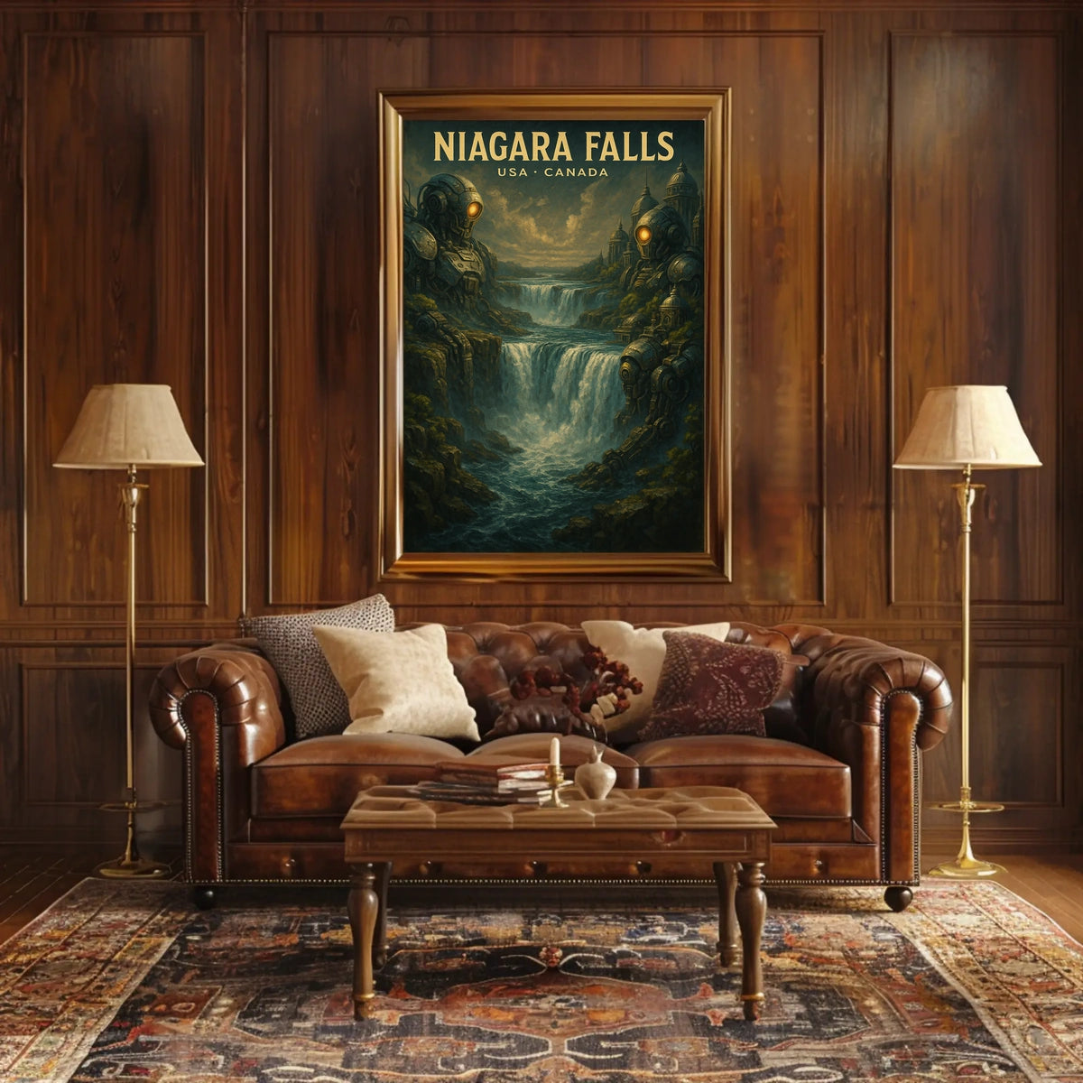 Niagara Falls Steampunk SciFi Collectors Poster
