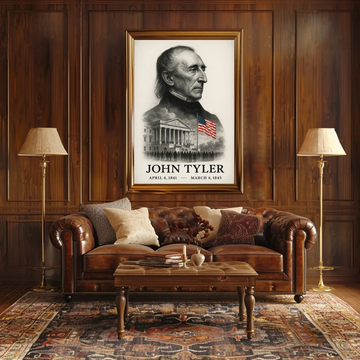 John Tyler 10th President of the United States Reflections Poster